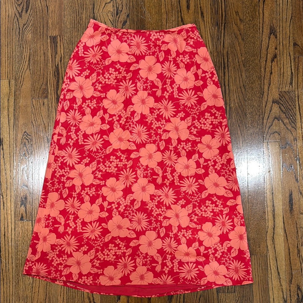 Pink A-Line Midi Skirt for Casual Resort Wear